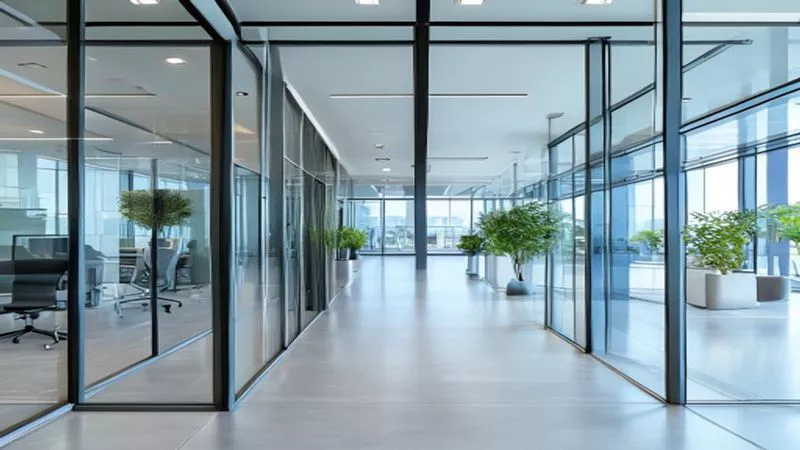 Phân tích y khoa hình ảnh Vách ngăn kính văn phòng: Giải pháp không gian mở hiện đại